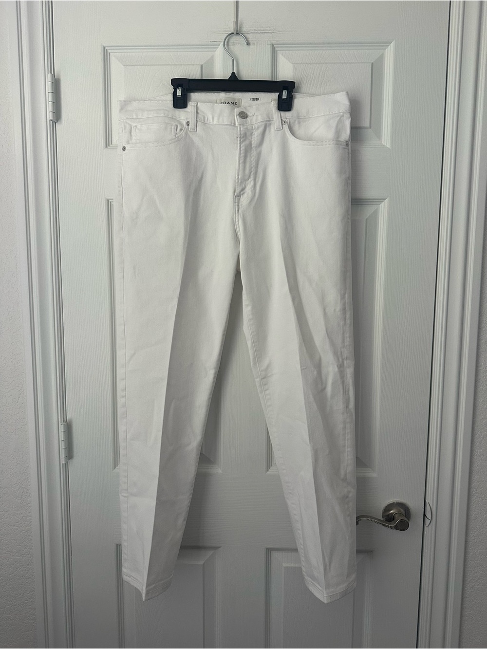Frame L'Homme Men's Skinny Fit Jeans in Blanc White-Size 36